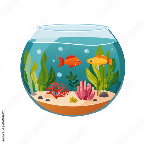 Obraz na płótnie aquarium with fish vector icon design w salonie