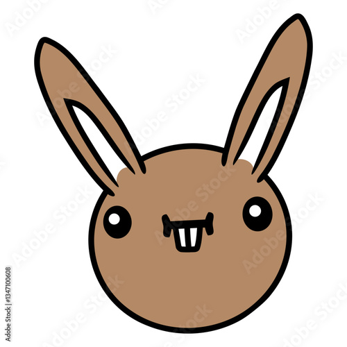 Bunny Funny Face Grimace Silly Smile Witty Cheeky Design Lover Art Vector Illustration Card T-Shirt Poster Sticker Graphic Print Decorative Drawing Isolated Logo Decoration Symbol Creative Cool Style
