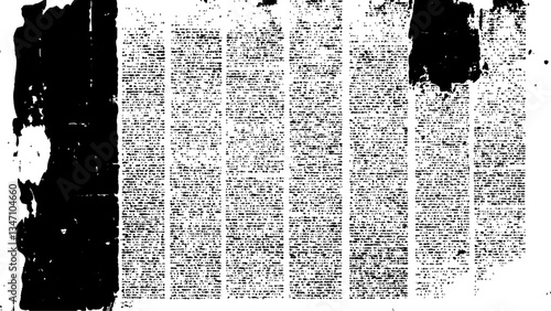 Vector newspaper paper grunge texture. Vector white and black newspaper paper grunge texture. Newspaper with old grunge vintage unreadable paper texture background.	