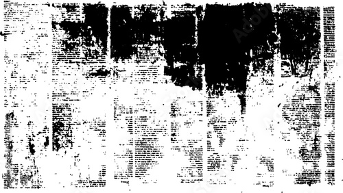 Wallpaper Mural Newspaper paper grunge texture. Vector white and black newspaper paper grunge texture. Newspaper with old grunge. Vector newspaper paper grunge vintage black and white poster with the words. Torontodigital.ca