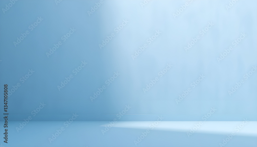 Empty Light Blue Studio Background with Soft Lighting Empty Light Blue Studio Background with Soft Lighting