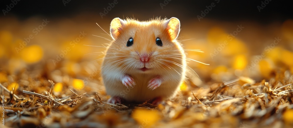 Adorable hamster in natural setting. Adorable hamster in natural setting.