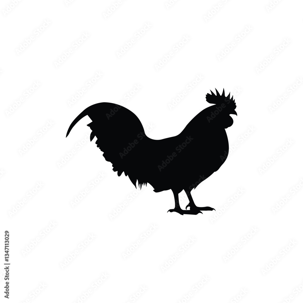 Abstract Rooster Silhouette for Modern and Creative Branding Abstract Rooster Silhouette for Modern and Creative Branding