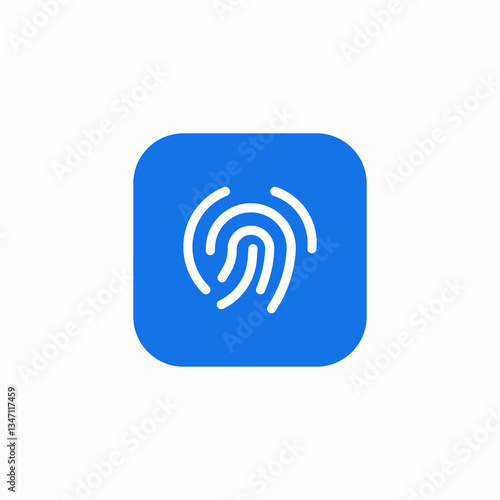 fingerprint insert icon sign vector