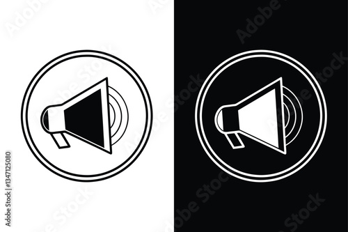 Volume down icon vector on White Background ,Vector Art Illustration on white background.