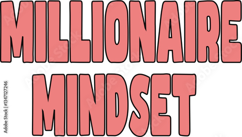 Millionaire Mindset vector template designs png