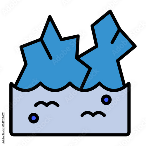 Glacier Vector Icon Design