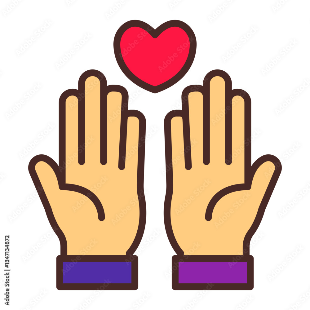 Fototapeta premium Prayer Vector Icon Design