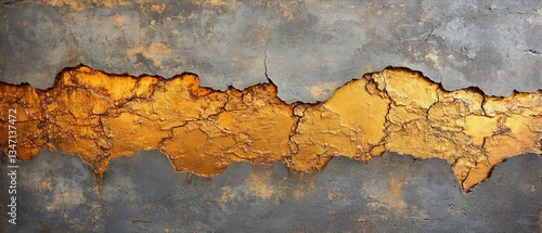 Obraz  z motywem Textured Gold-Rust Metal Surface