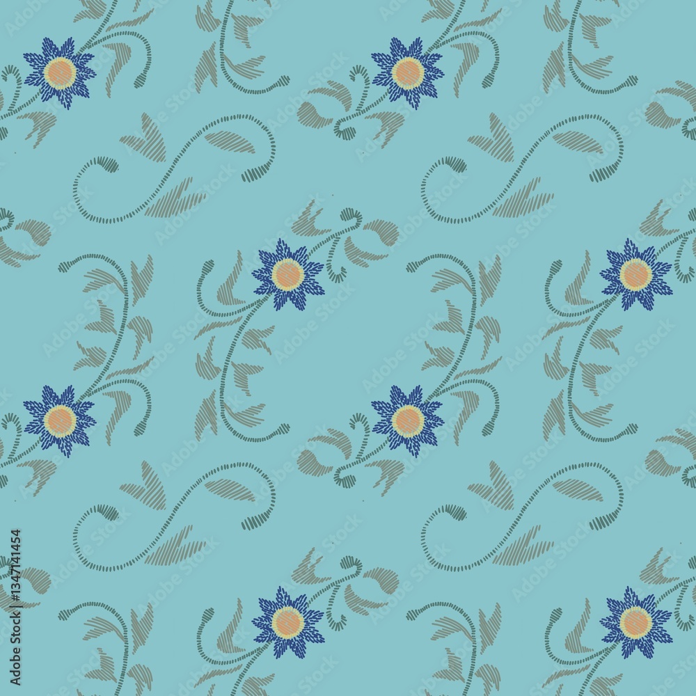 Boho seamless pattern, floral background, wallpaper Boho seamless pattern, floral background, wallpaper
