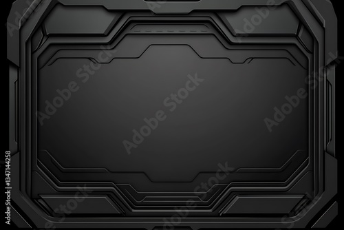 Dark abstract textured frame for technological and futuristic background use