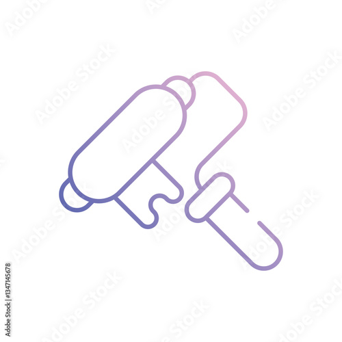 Paint roller vector icon stock illustration