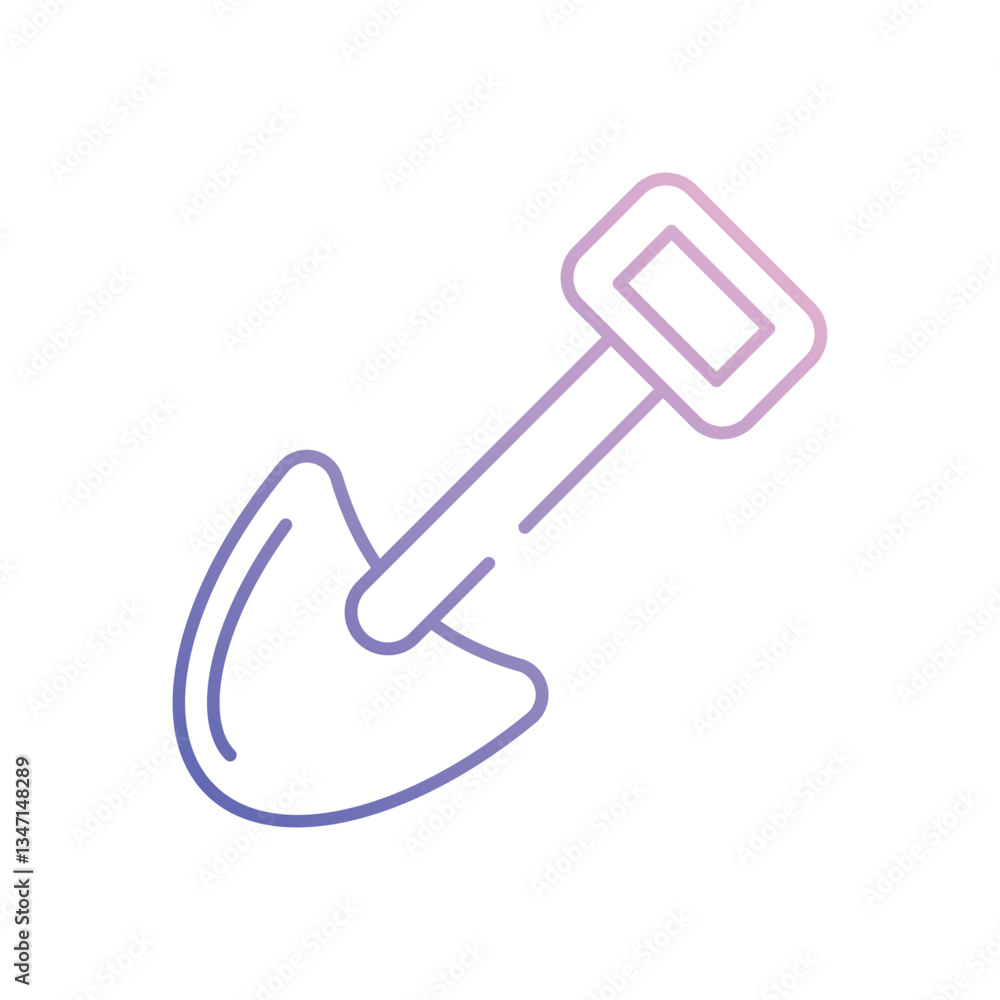 Shovel vector icon stock illustration Shovel vector icon stock illustration