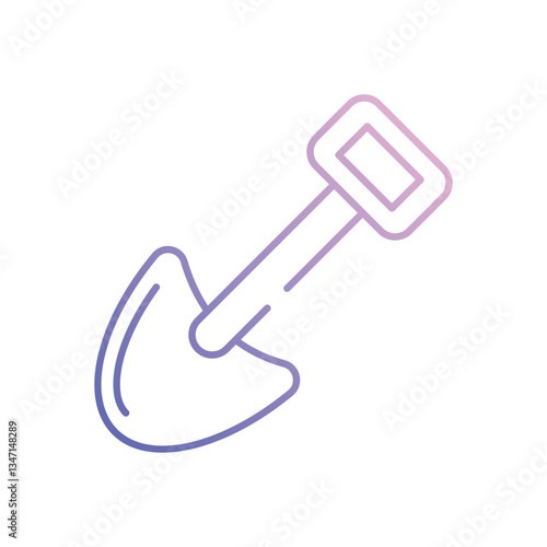 Shovel vector icon stock illustration