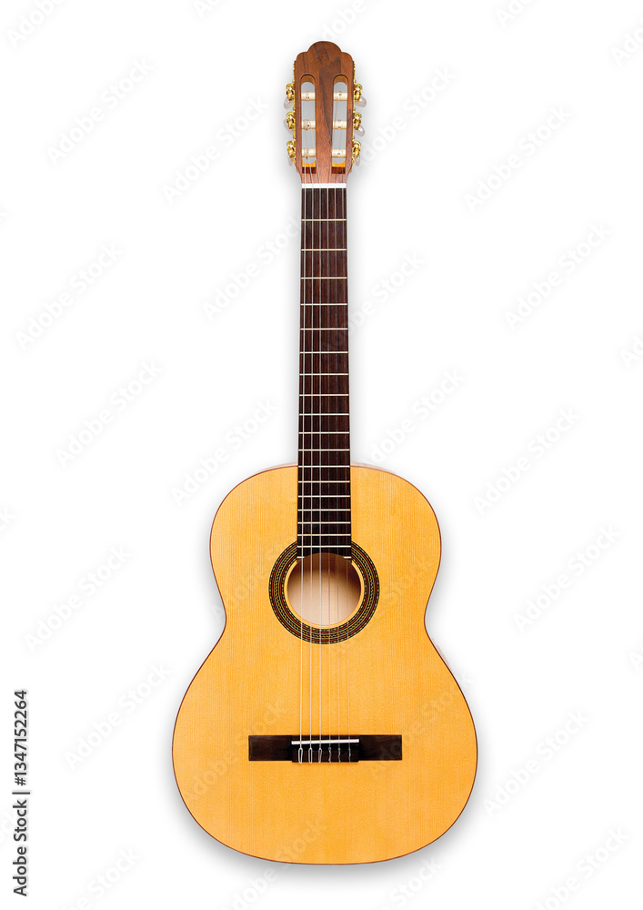 Naklejka premium Classical Guitar on Transparent Background