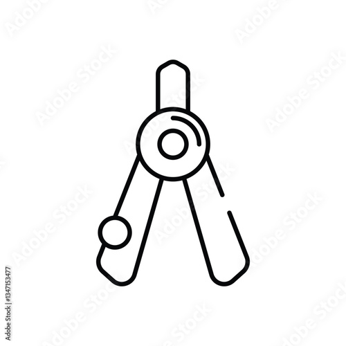 Calipers vector icon stock illustration