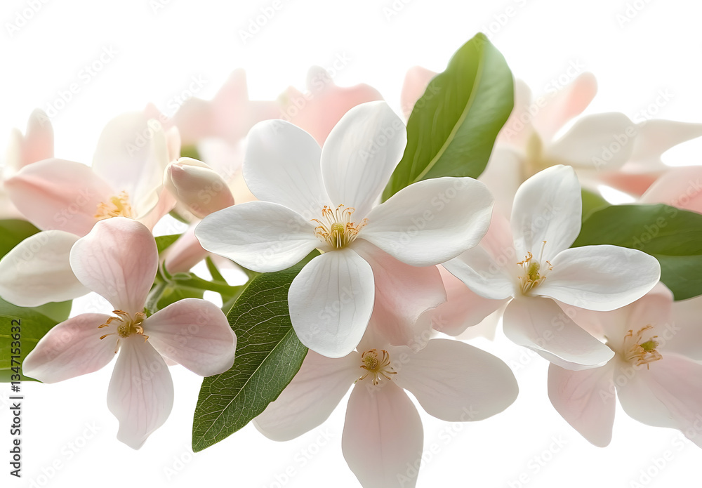 Fototapeta premium PNG Jasmin Flower flower petals leaves.