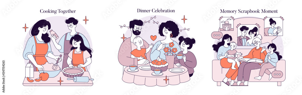 Mothers Day. Flat Vector Illustration Mothers Day. Flat Vector Illustration