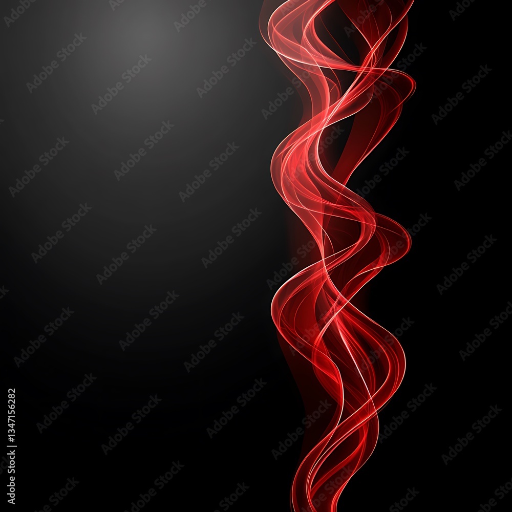 Red Abstract Spirals on Dark Background. Red Abstract Spirals on Dark Background.