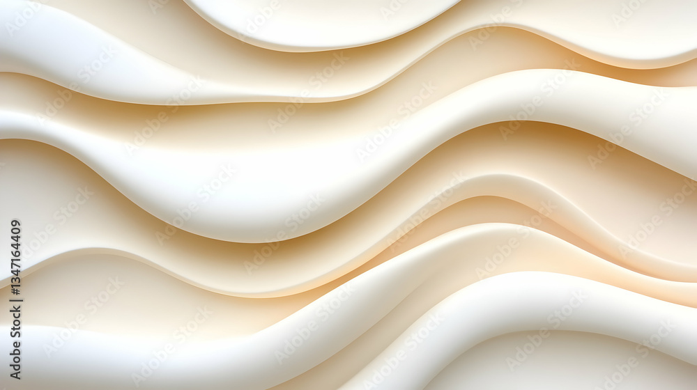 Obraz premium Abstract Beige and White Wave Background Texture