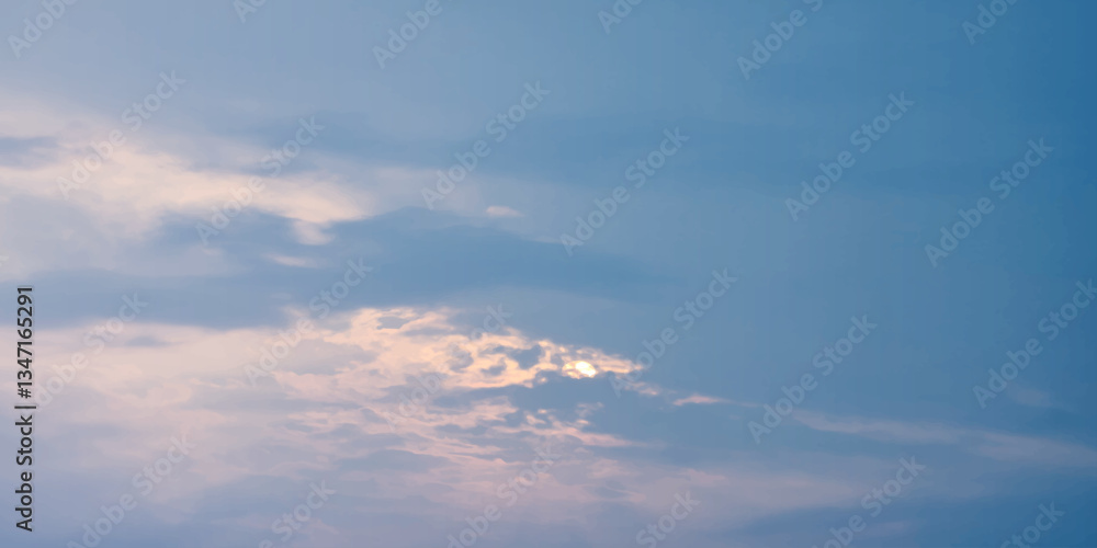 Obraz premium sunny sky blue light watercolor background. Aquarelle painting brush effect card paper textured canvas cloudy smoke space for text, entertaining card, template. aquamarine color graphics illustration