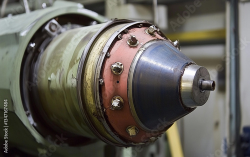 Detailed view of uranium enrichment process components Generative AI