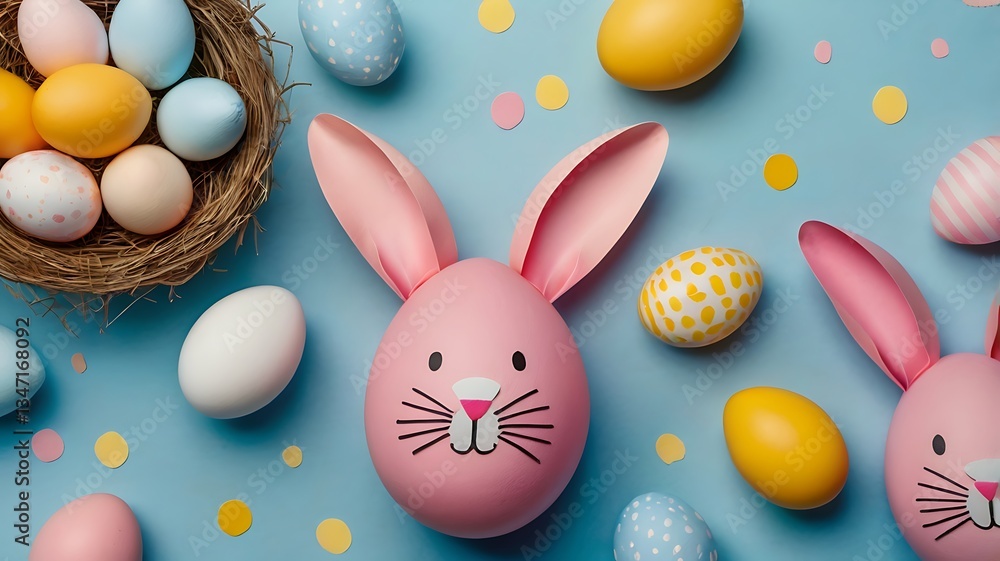 easter eggs and bunny easter eggs and bunny