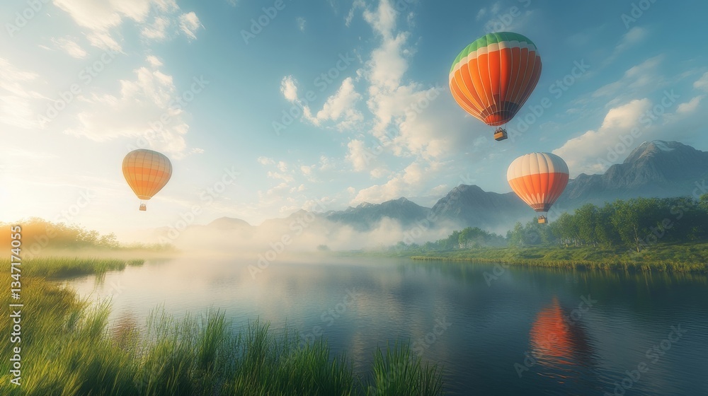 Fototapeta premium hot air balloon