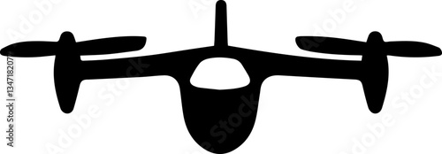 vector illustration of a black ink jet