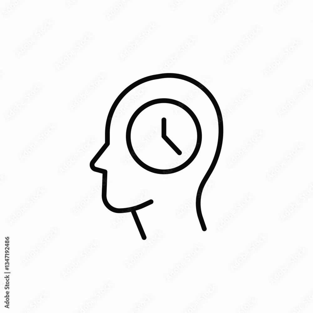 time mind icon sign vector time mind icon sign vector