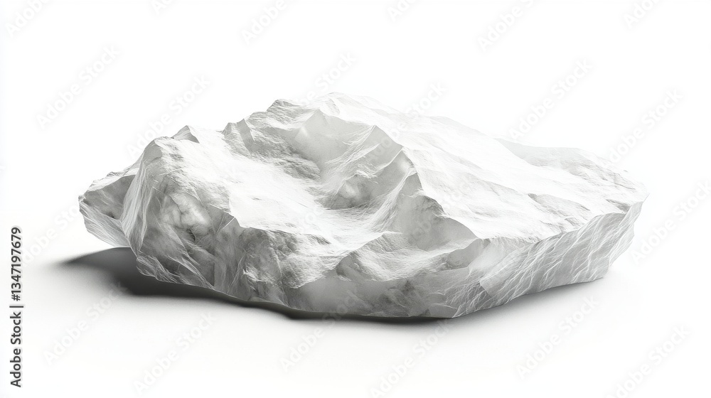 Gray Rock on White Surface Close up of Rough Texture Gray Rock on White Surface Close up of Rough Texture