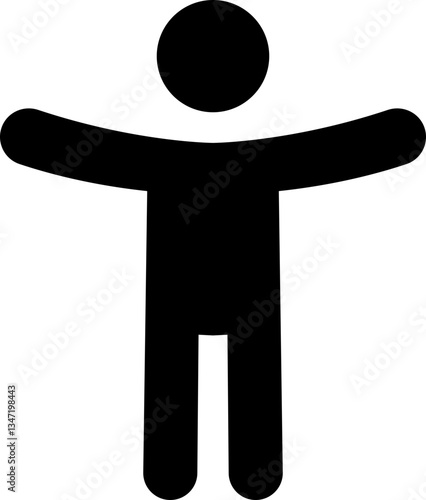 Accessibility icon. Simple accessibility vector illustration. Universal access symbol isolated on transparent background. Blind disability people or visually impaired access the web button.