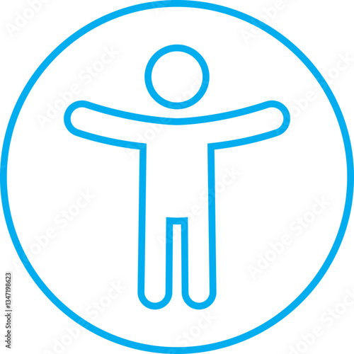 Accessibility icon. Simple accessibility vector illustration. Universal access symbol isolated on transparent background. Blind disability people or visually impaired access the web button.