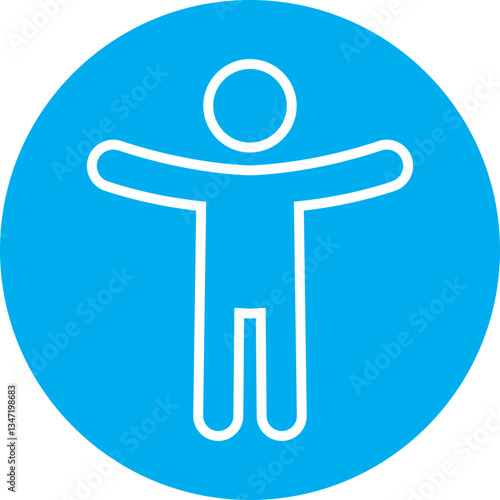 Accessibility icon. Simple accessibility vector illustration. Universal access symbol isolated on transparent background. Blind disability people or visually impaired access the web button.