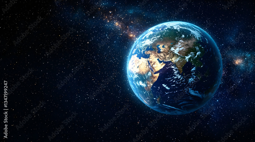 Pixelated Earth In Dark Space Pixelated Earth In Dark Space