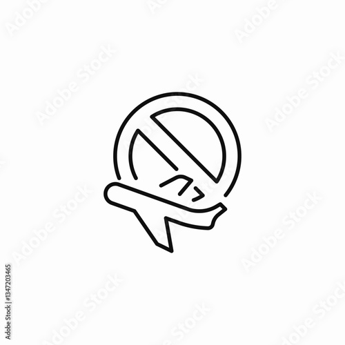flights restricted icon sign vector