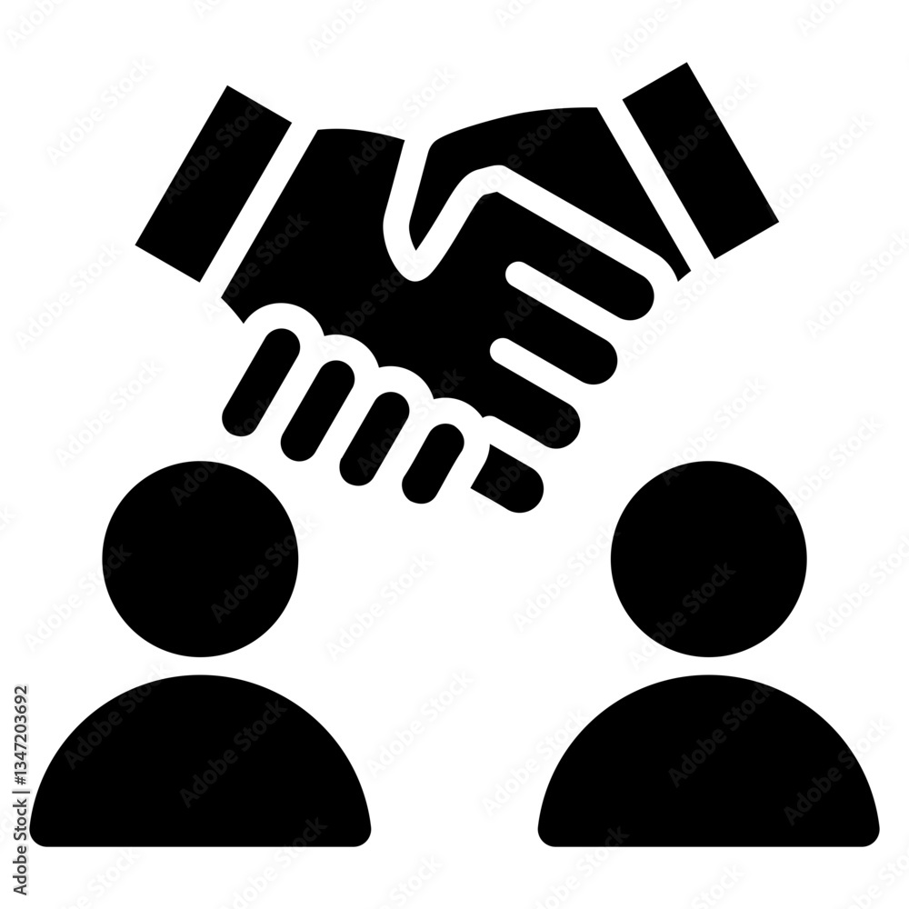 Obraz premium Partnership Glyph Icon