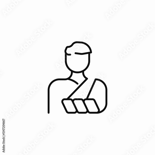 hand injury icon sign vector