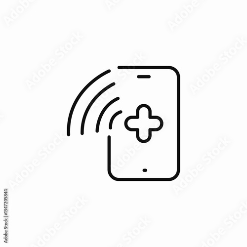 medical mobile application icon sign vector