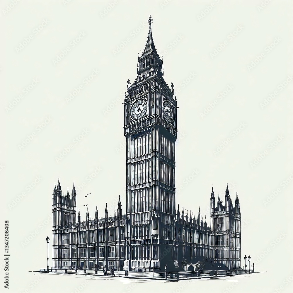 Fototapeta premium Elizabeth Tower A London Icon