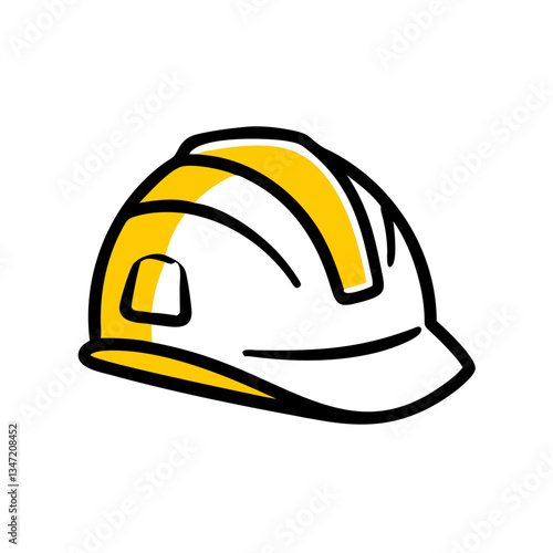  yellow construction helmet icon