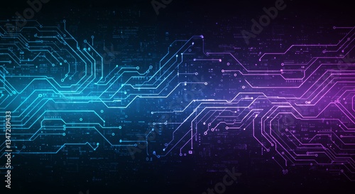 Blue and Purple technology background circuit