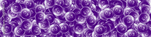 Vitamin D3 round capsules.