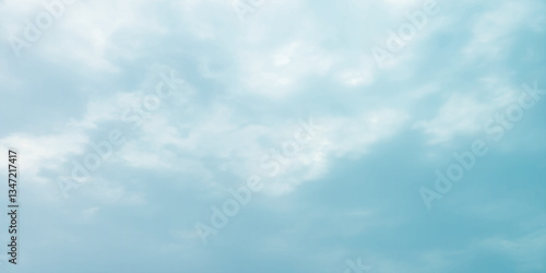 sunny sky blue light watercolor background. Aquarelle painting brush effect card paper textured canvas cloudy smoke space for text, entertaining card, template. aquamarine color graphics illustration