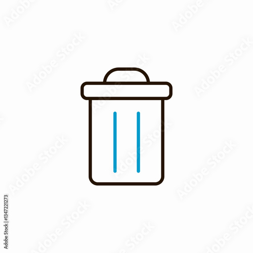 waste can icon sign vector