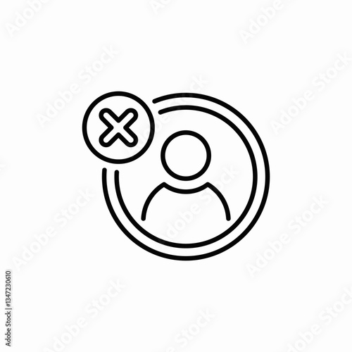 account removal icon sign vector