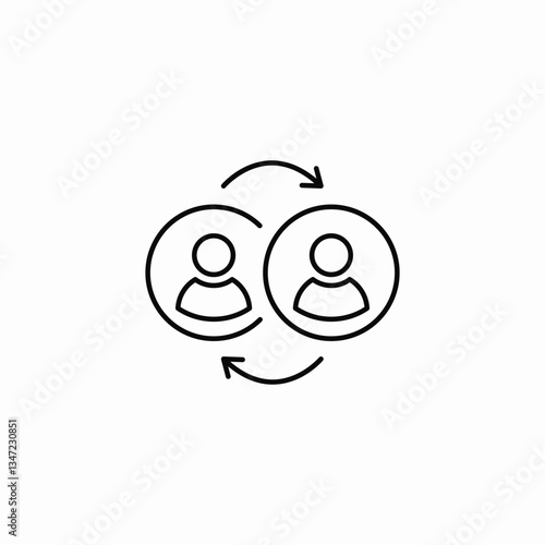 account switch icon sign vector
