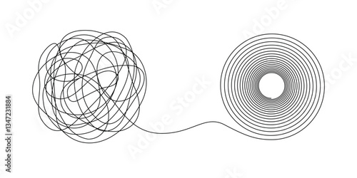 Abstract Chaos to Order Business Concept Illustration