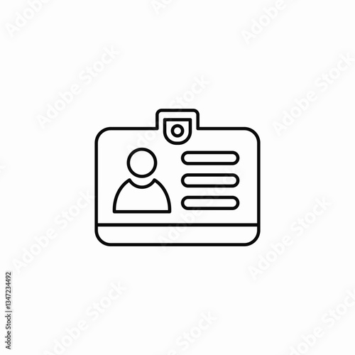 personal identity icon sign vector
