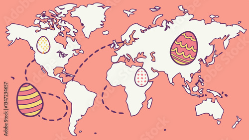 Easter holiday. International egg delivery. Egg delivery worldwide
